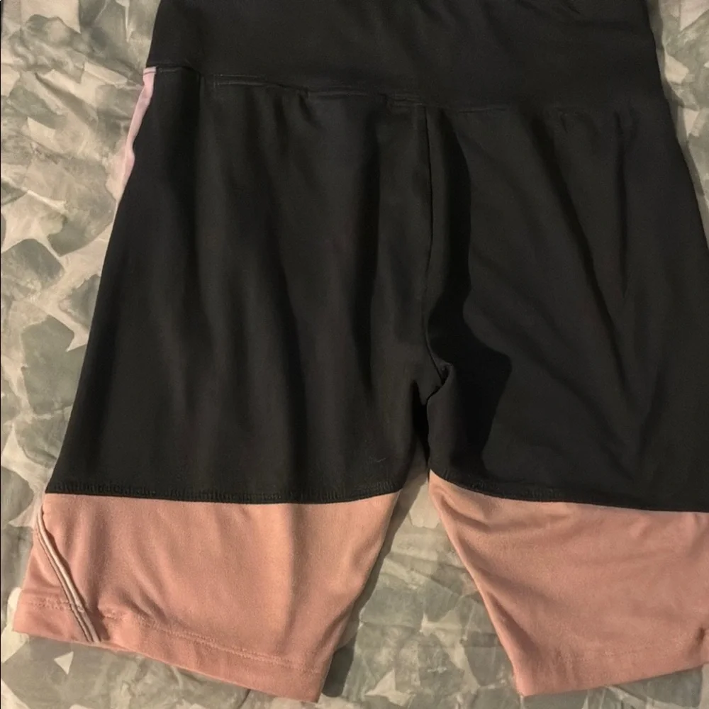 Justice Black and Pink Bike Shorts Sporty Color Block